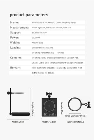 Photo of TIMEMORE Black Mirror 2 Scale (Dual Sensor) ( ) [ Timemore ] [ Digital Scales ]