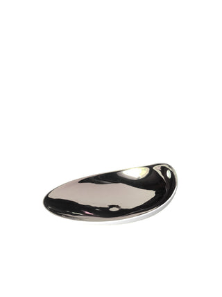 Photo of COOKPLAY Jomon Small Plate (14x11cm/5.5x4.3in) ( Glazed Silver ) [ Cookplay ] [ Bowls ]