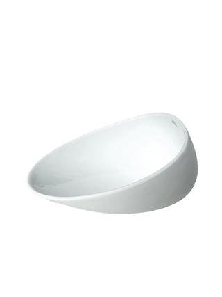 Photo of COOKPLAY Jomon Large Bowl-Plate (18x14cm/7.1x5.5in) ( Glazed White ) [ Cookplay ] [ Bowls ]