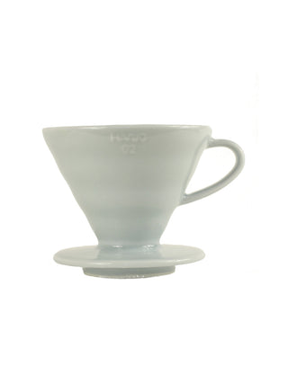 Photo of HARIO V60-02 Dripper (Ceramic) ( Blue Grey Standard (JP/EN) ) [ HARIO ] [ Pourover Brewers ]