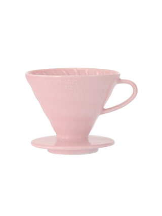 Photo of HARIO V60-02 Dripper (Ceramic) ( Pink Standard (JP/EN) ) [ HARIO ] [ Pourover Brewers ]