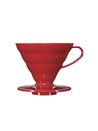 Photo of HARIO V60-02 Dripper (Plastic) ( Red Standard (JP/EN) ) [ HARIO ] [ Pourover Brewers ]