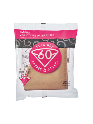 Photo of HARIO V60-02 Filters (100-Pack) ( Brown ) [ HARIO ] [ Paper Filters ]
