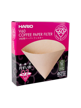 Photo of HARIO V60-02 Filters (40-Pack) ( Brown ) [ HARIO ] [ Paper Filters ]