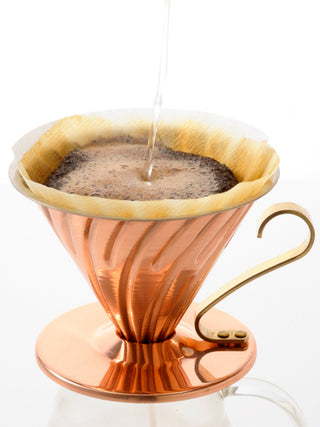 Photo of HARIO V60-02 Copper Dripper (Raw) ( ) [ HARIO ] [ Pourover Brewers ]