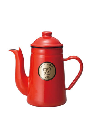 Photo of KALITA Enameled Pelican Pot (1L/34oz) ( Red ) [ Kalita ] [ Kettles ]