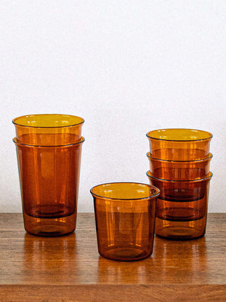 Photo of CAST AMBER Glass (180ml/6.1oz) ( ) [ ] [ Tea Glasses ]