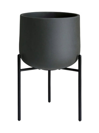 Photo of KINTO PLANT POT 211 (160mm/6.4in) ( Dark Grey ) [ KINTO ] [ Plant Pots ]