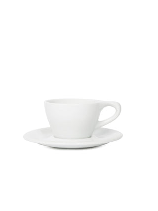 Photo of notNeutral LINO Double Cappuccino Cup & Saucer (6oz/177ml) ( White ) [ notNeutral ] [ Coffee Cups ]