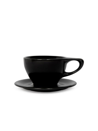 Photo of notNeutral LINO Large Latte Cup & Saucer (12oz/355ml) ( Black ) [ notNeutral ] [ Coffee Cups ]