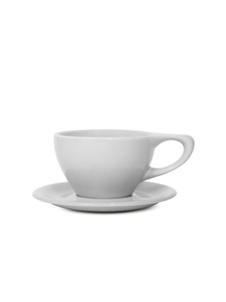 Photo of notNeutral LINO Large Latte Cup & Saucer (12oz/355ml) ( Light Grey ) [ notNeutral ] [ Coffee Cups ]