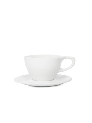 Photo of notNeutral LINO Small Latte Cup & Saucer (8oz/237ml) ( White ) [ notNeutral ] [ Coffee Cups ]